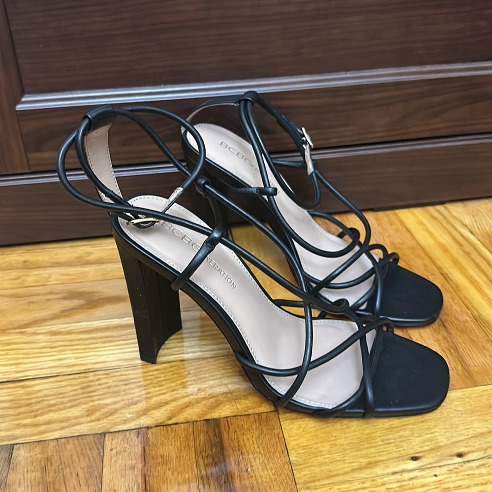 Bcbgeneration Leather Upper Black Wanni Heels - image 3